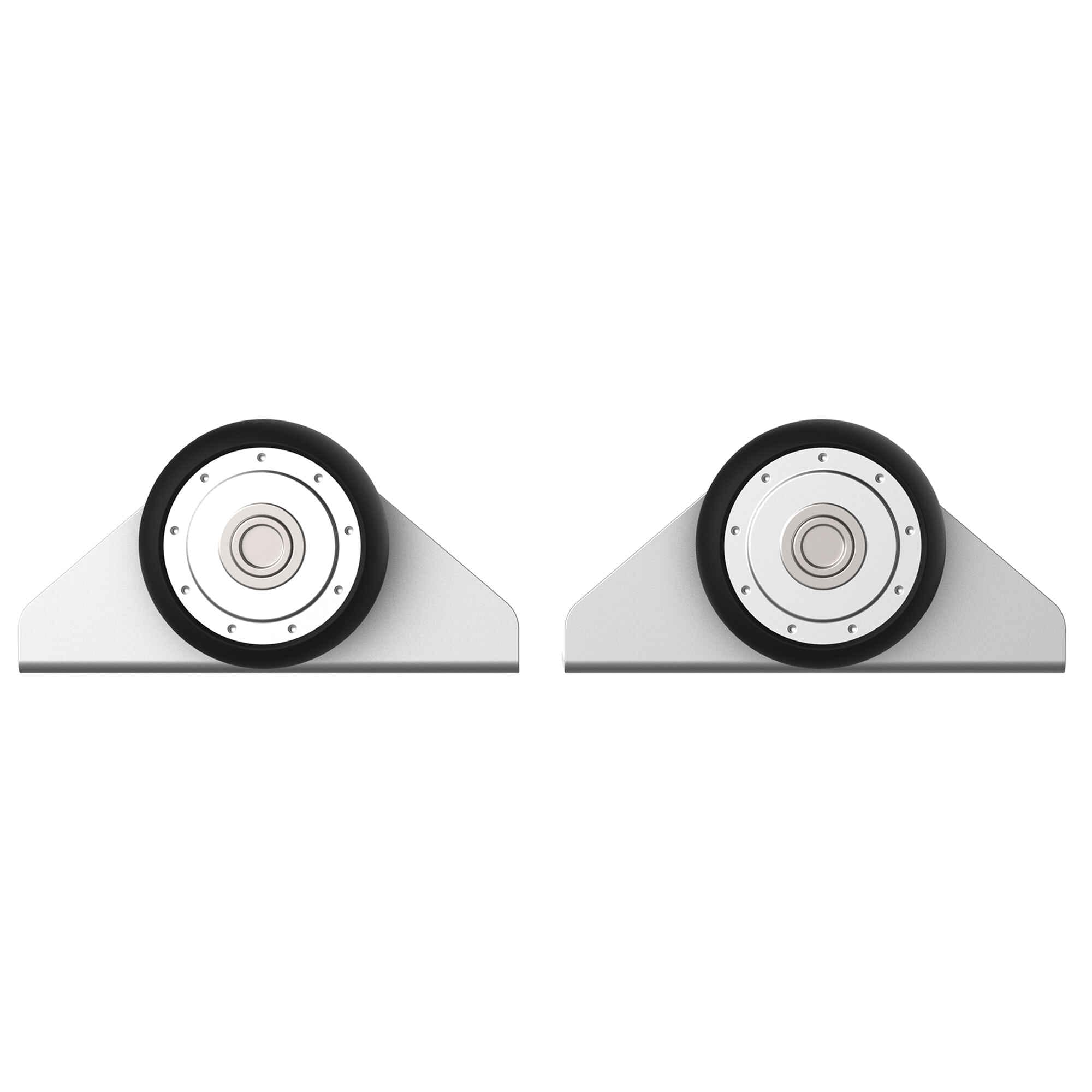 Herraje para Puerta Corredera 186 cm Kit Guía de Accesorios para Puerta Corrediza de Madera con Riel de Metal y 2 Poleas Plateado