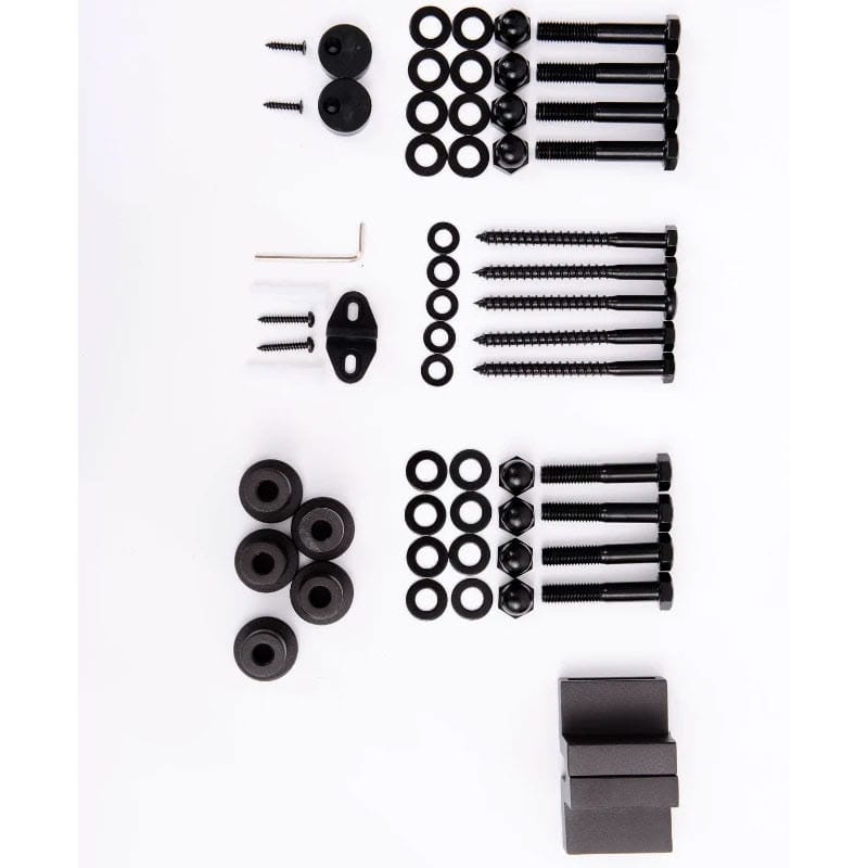 200 cm Herraje para Puerta Corredera de Madera Kit de Accesorios Guía de Riel con Tornillos Carga Máx. 90 kg Acero al Carbono Marrón