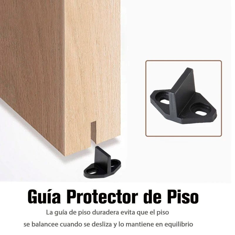 Herraje Puerta Corredera 200 cm Kit de Rieles Deslizantes para Puerta de Granero de Madera Acero al Carbono Baño Cocina Dormitorio Negro