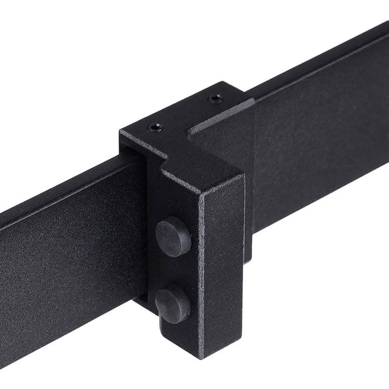 200cm/6.6FT Herraje para Puerta Corredera Tipo Flecha Kit de Accesorios para Puerta Corrediza Granero de Madera con Guía de Suelo Riel Acero al Carbono Negro