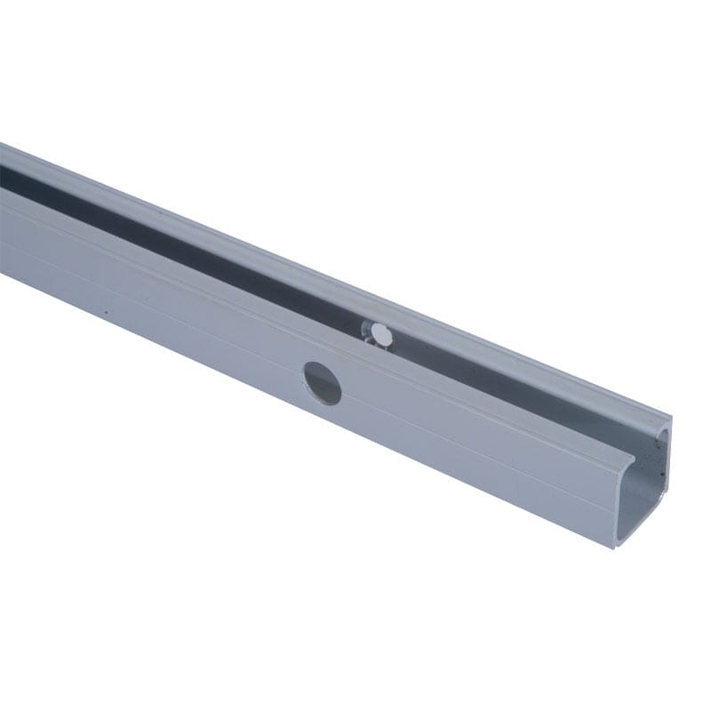 Kit de Herrajes para Puerta Corredera 200 cm Guía de Puerta Corrediza Riel Madera Accesorios Aleación de Aluminio Marrón