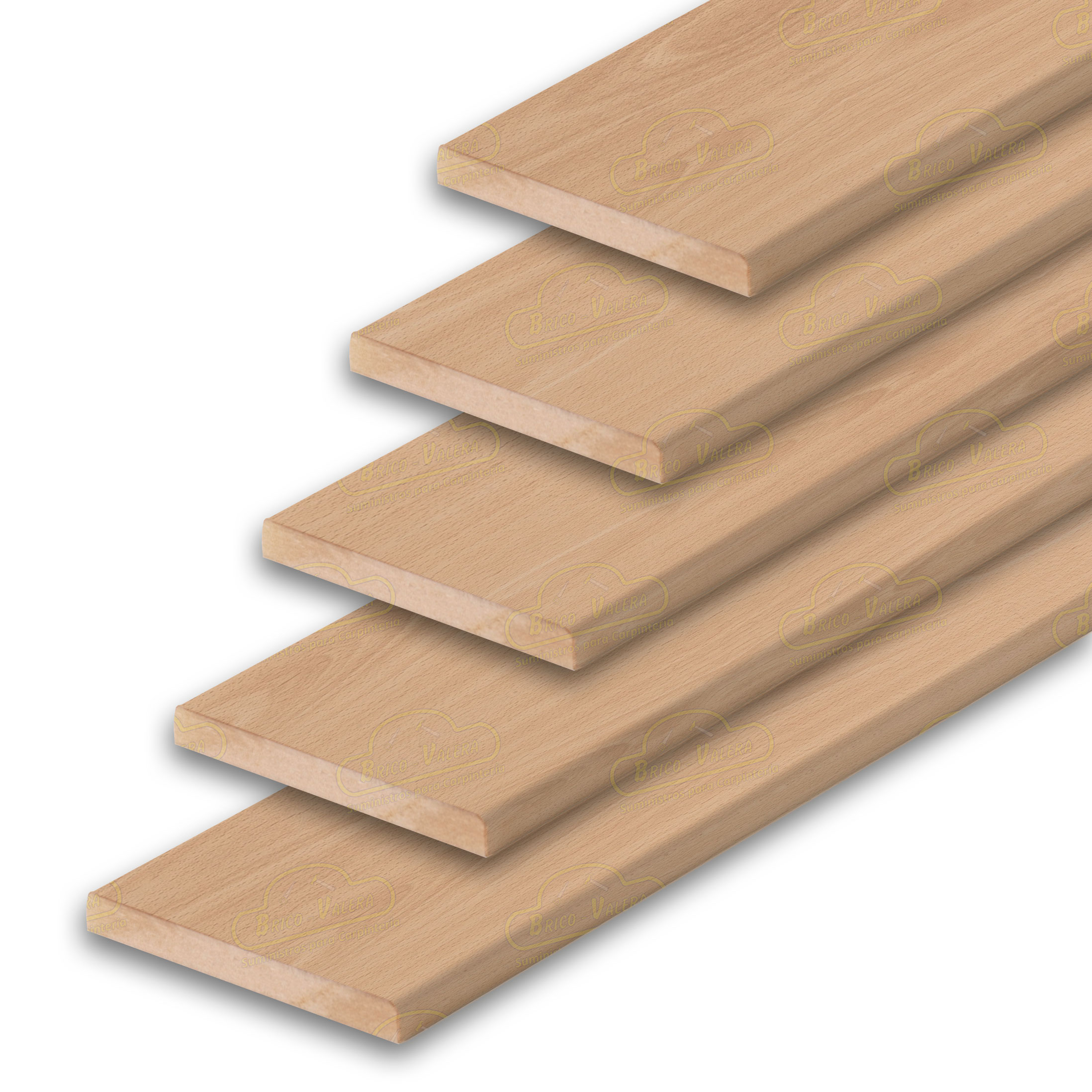 Paquete 5 tapetas Haya MDF 2200x70x10 (barniz)