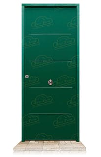 Puerta Acorazada 1105 Verde Musgo 6005 Sagacor 100