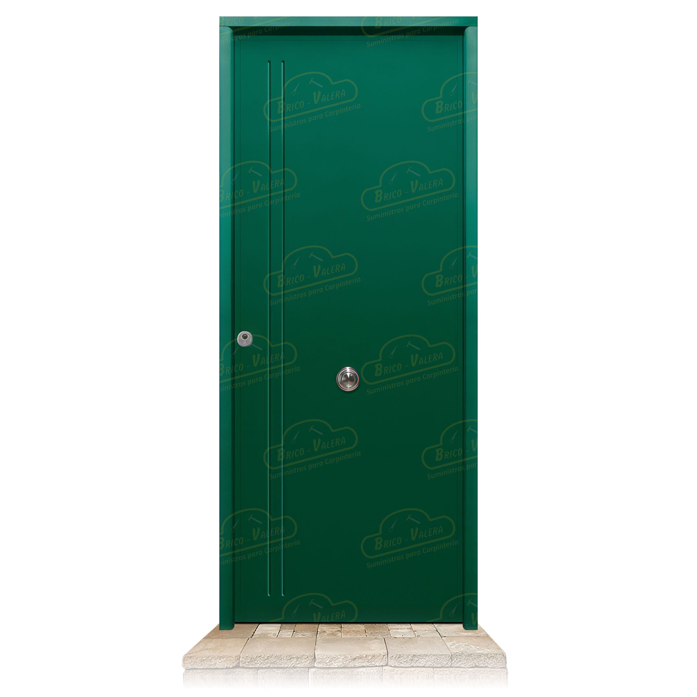 Puerta Acorazada 1130 L Verde Musgo 6005 Sagacor 100