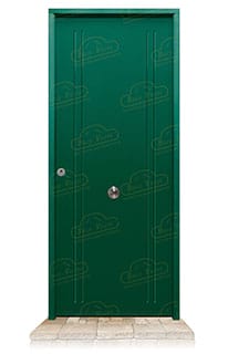Puerta Acorazada 1150 L Verde Musgo 6005 Sagacor 100