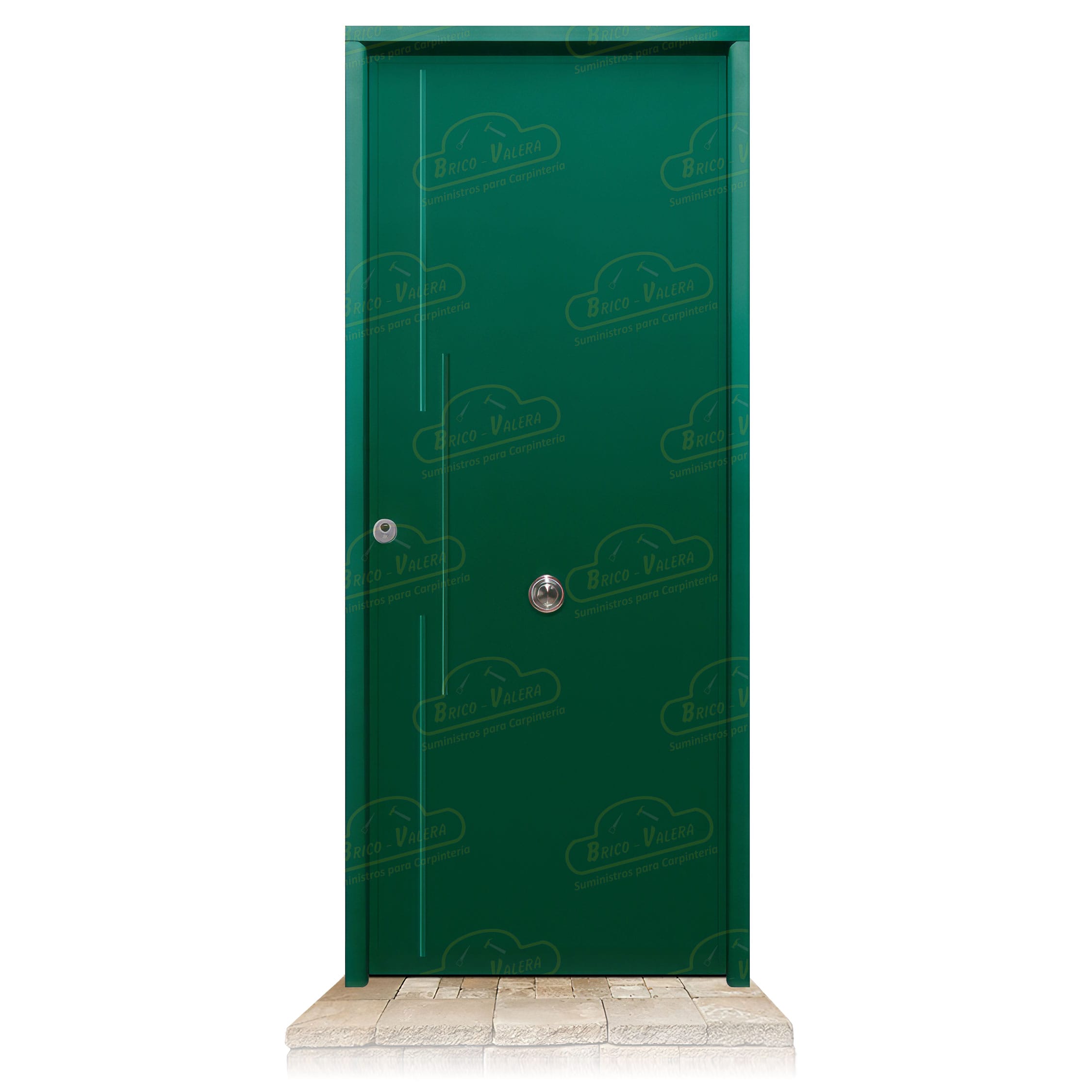 Puerta Acorazada Acacia Verde Musgo 6005 Sagacor 100