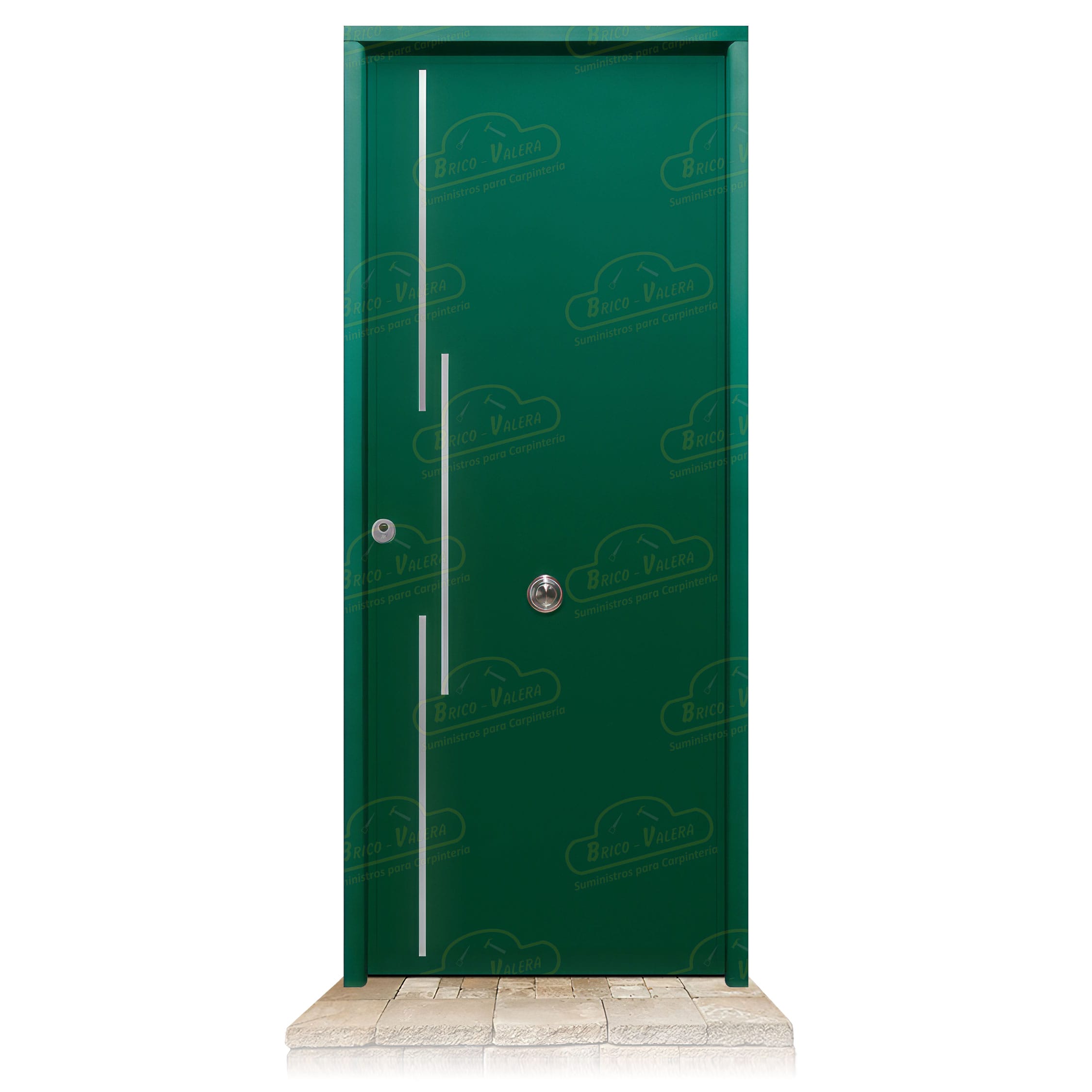 Puerta Acorazada Acacia FM Verde Musgo 6005 Sagacor 100