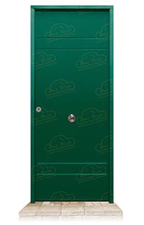 Puerta Acorazada Azalea Verde Musgo 6005 Sagacor 100
