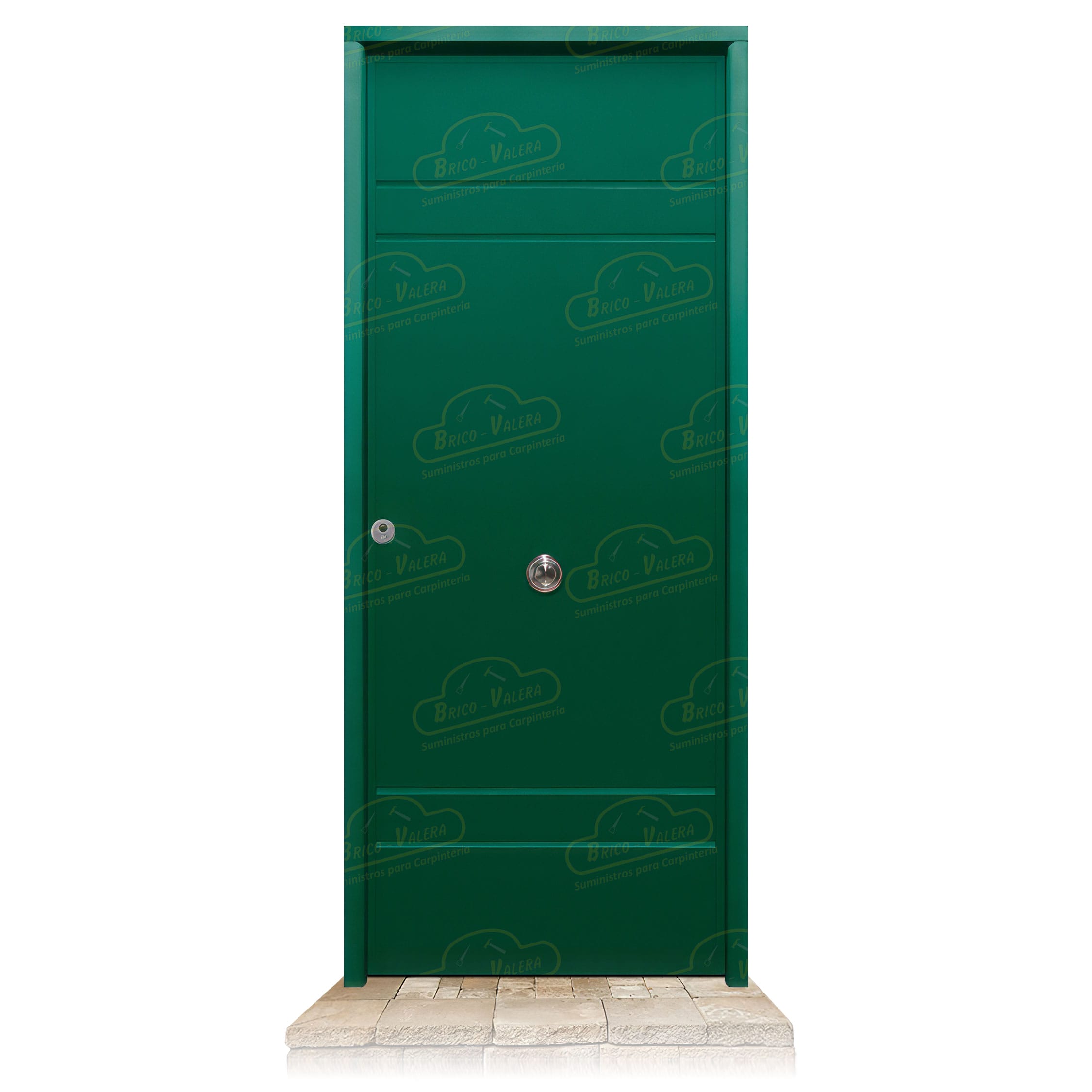 Puerta Acorazada Azalea Verde Musgo 6005 Sagacor 100