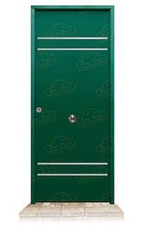 Puerta Acorazada Azalea FM Verde Musgo 6005 Sagacor 100