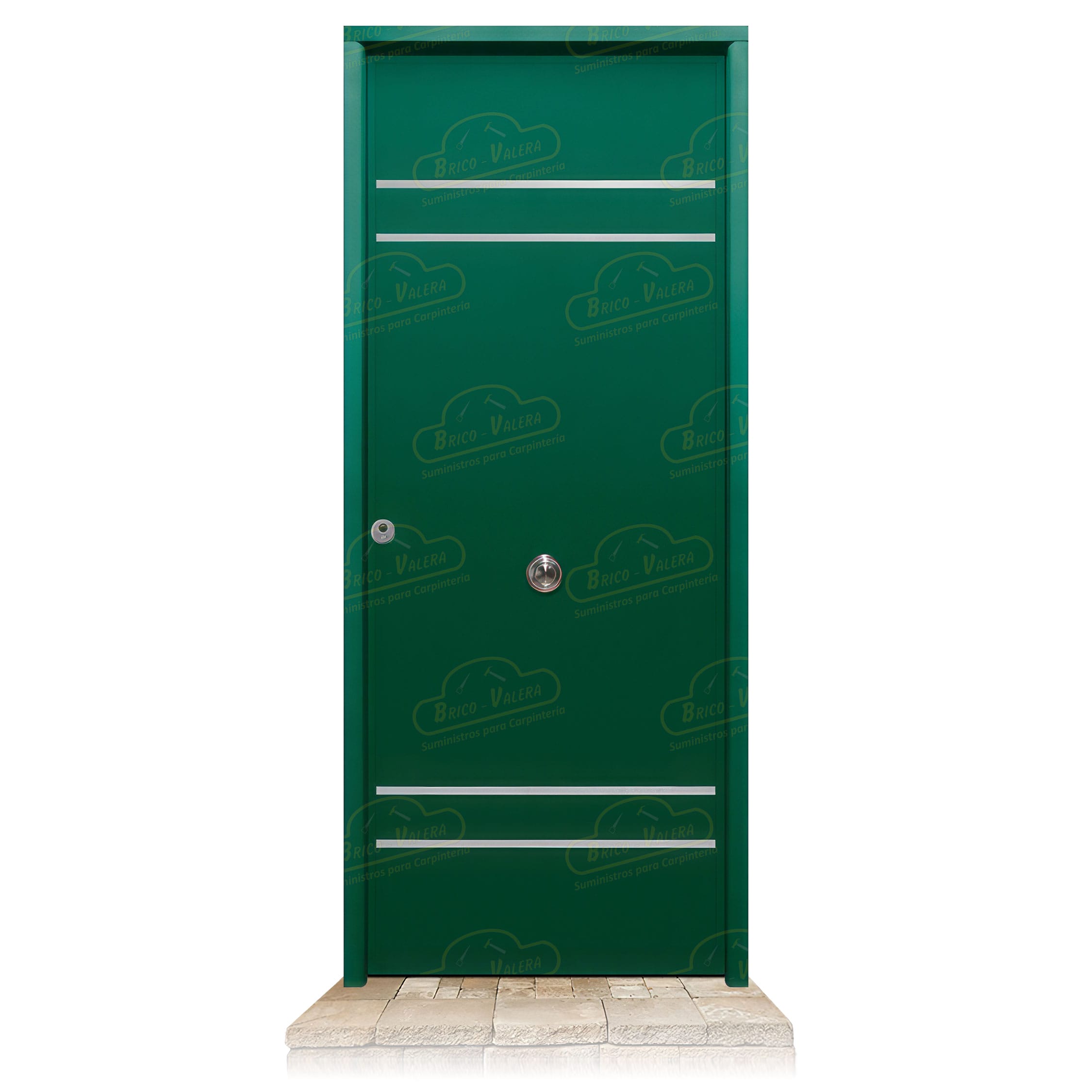 Puerta Acorazada Azalea FM Verde Musgo 6005 Sagacor 100