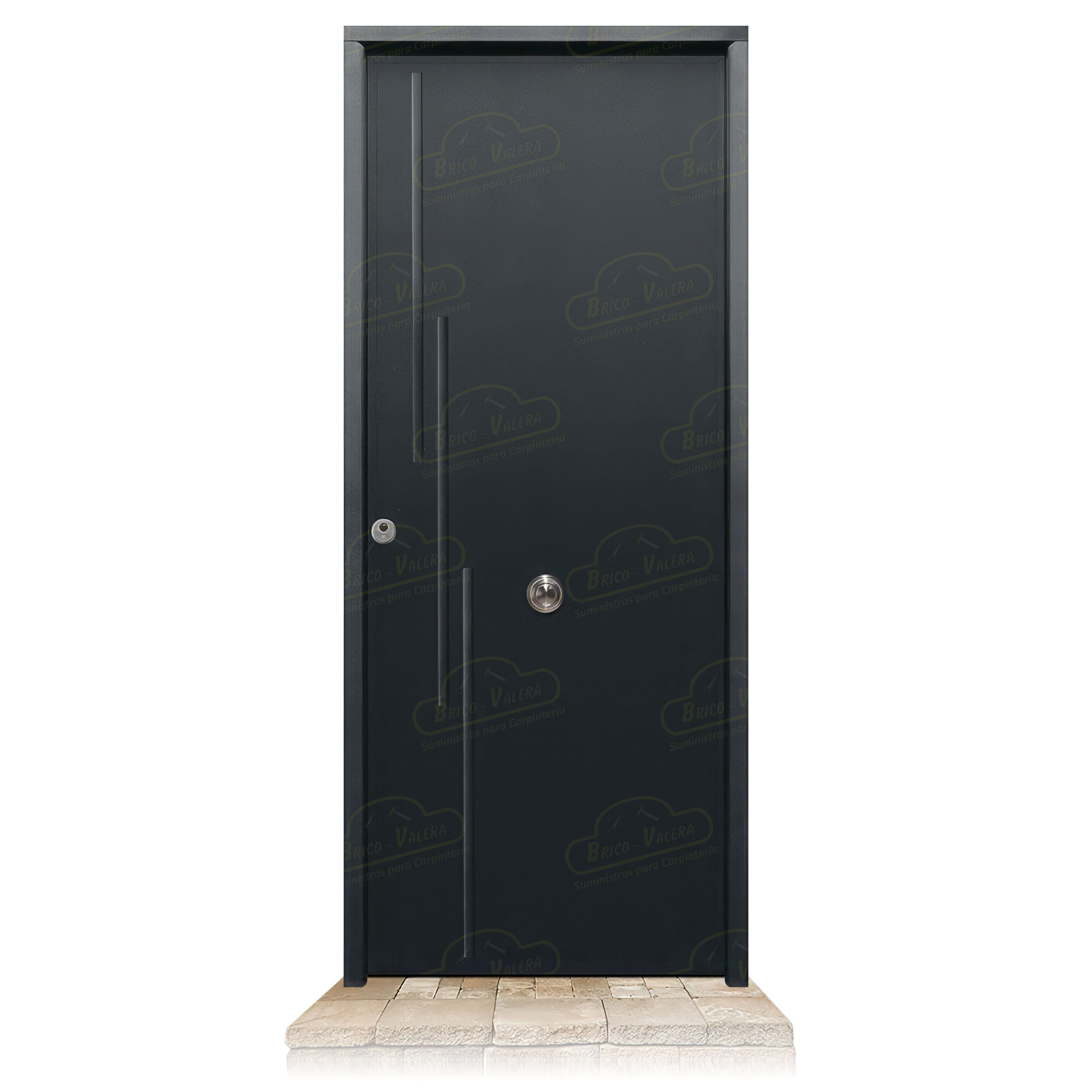 Puerta Acorazada Camelia Gris Oxidon Sagacor 100