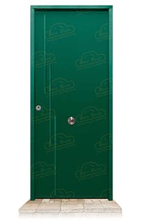 Puerta Acorazada Camelia Verde Musgo 6005 Sagacor 100