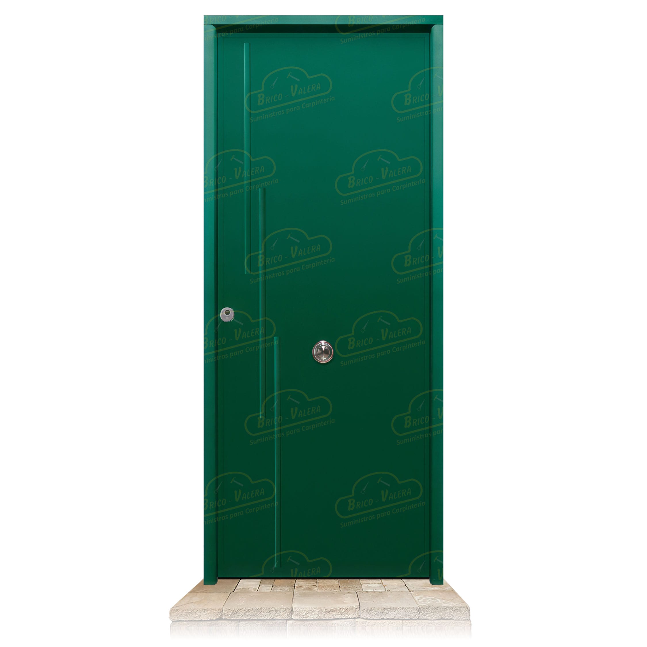 Puerta Acorazada Camelia Verde Musgo 6005 Sagacor 100