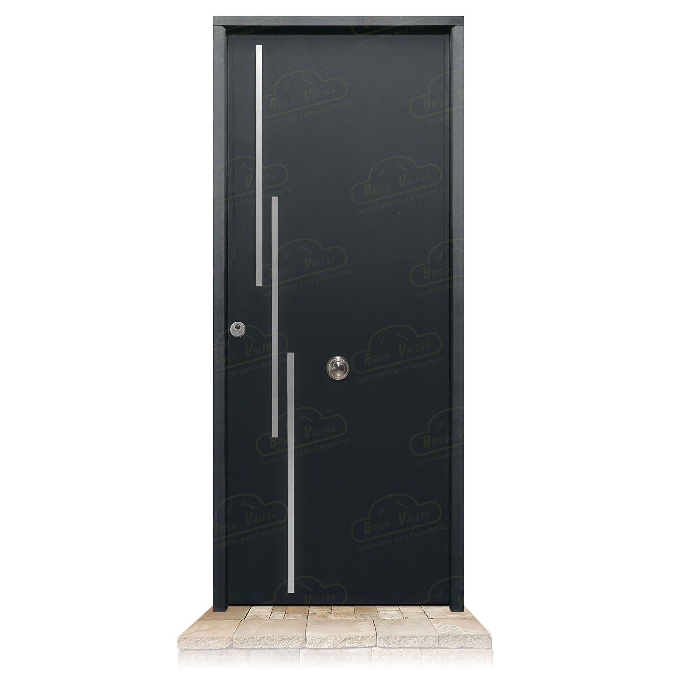 Puerta Acorazada Camelia FM Gris Oxidon Sagacor 100
