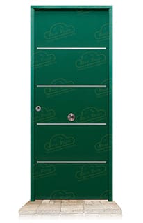 Puerta Acorazada Cintia FM Verde Musgo 6005 Sagacor 100