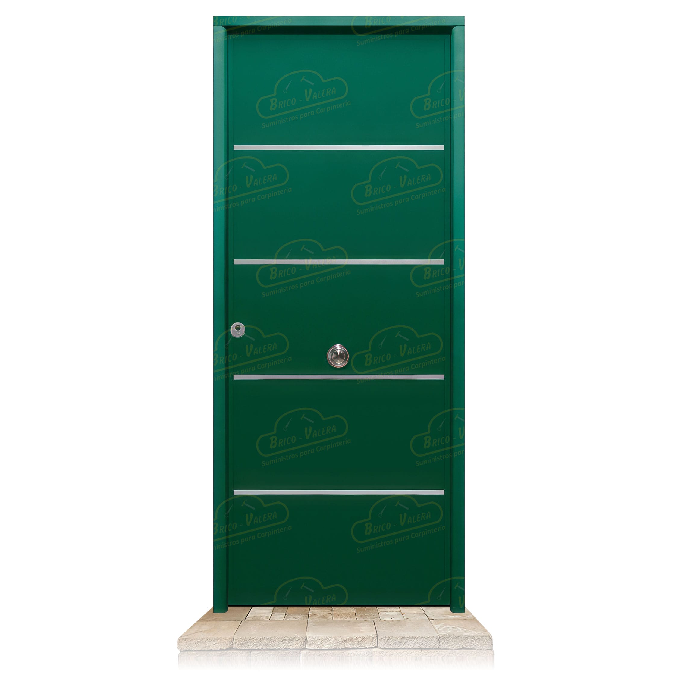 Puerta Acorazada Cintia FM Verde Musgo 6005 Sagacor 100