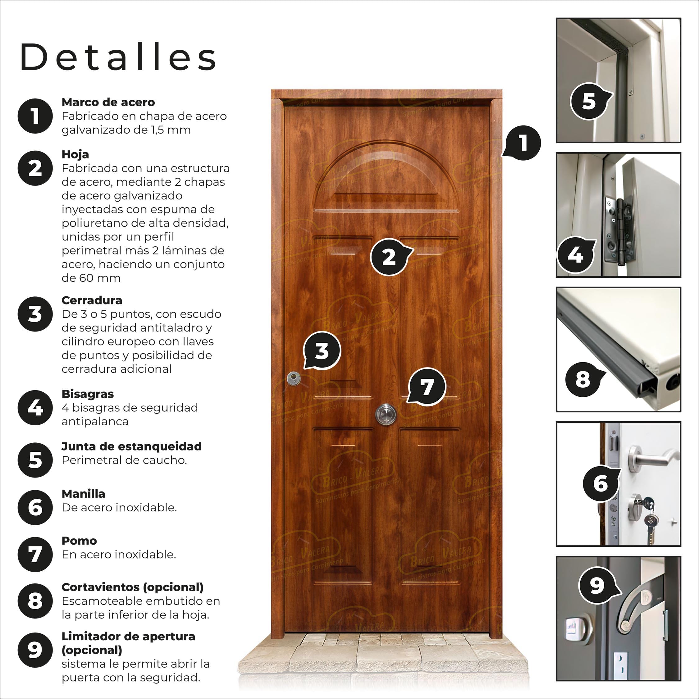 Puerta Acorazada Coral Embero Sagacor 100