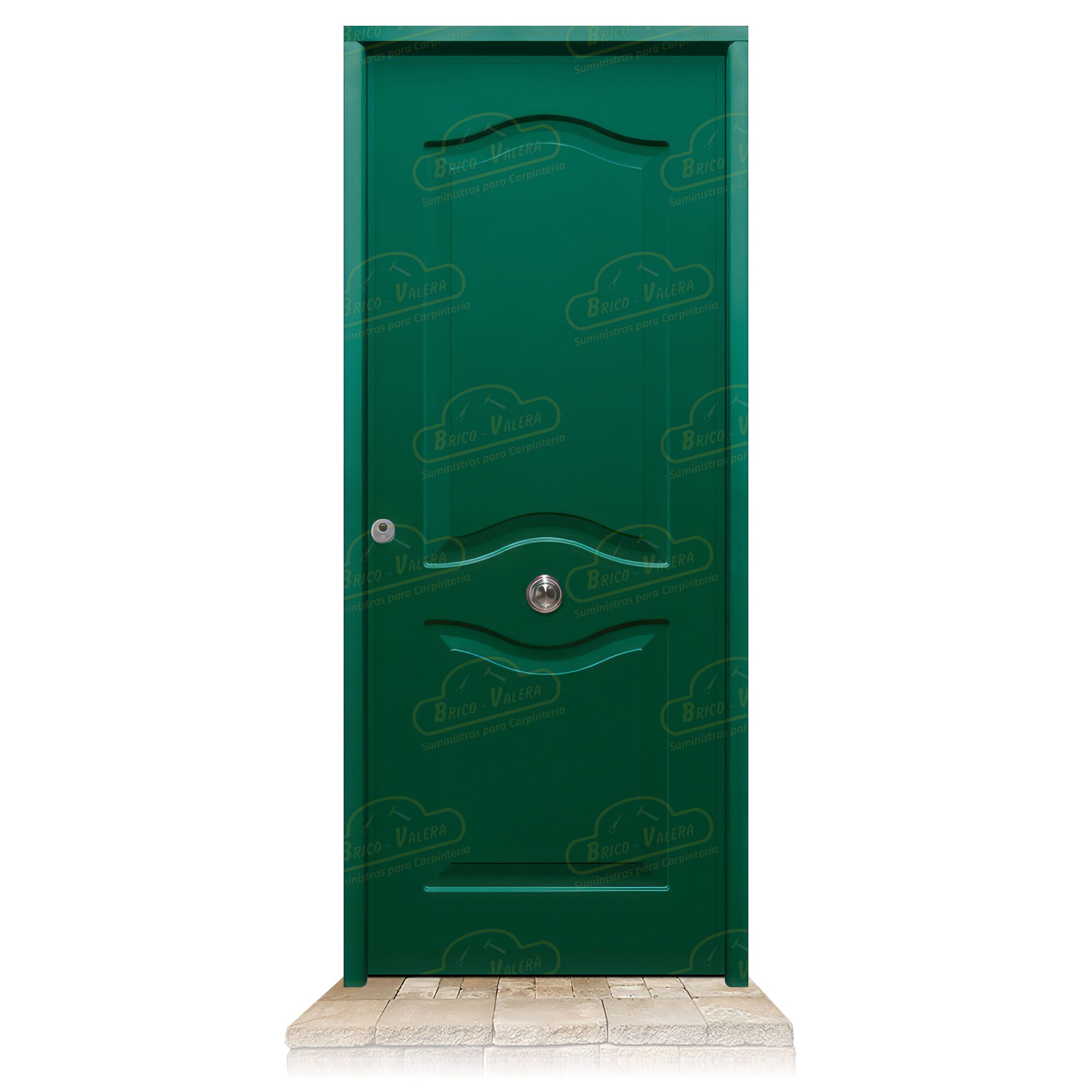 Puerta Acorazada Provenzal Verde Musgo 6005 Sagacor 100