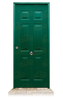 Puerta Acorazada Yedra Verde Musgo 6005 Sagacor 100