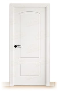 Puerta Maciza P72 Lacada Blanca con Manillas Negras 