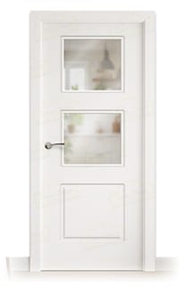 Puerta Maciza 3C V2 de Interior Lacada Blanca 