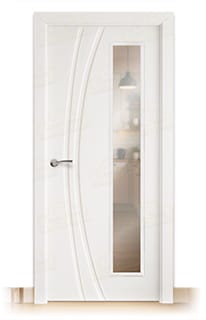 Puerta Maciza Alcalá V1L de Interior Lacada Blanca 