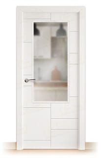 Puerta Maciza Alezkar ZV1 de Interior Lacada Blanca 