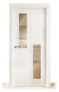 Puerta Maciza Cibeles V2 de Interior Lacada Blanca 