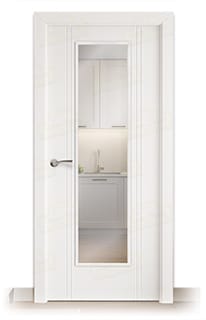 Puerta Maciza Galicia V1 de Interior Lacada Blanca 