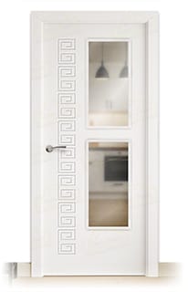 Puerta Maciza Grecia V2 de Interior Lacada Blanca 