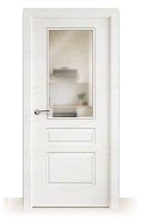Puerta Maciza LP-13-V1 de Interior Lacada Blanca