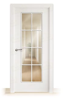 Puerta Maciza P-11 V8 de Interior Lacada Blanca 