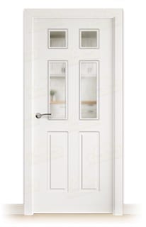 Puerta Maciza P16-V4 de Interior Lacada Blanca