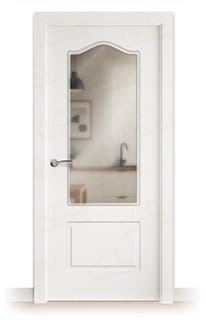Puerta Maciza P-22 V1 de Interior Lacada Blanca 