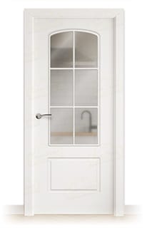 Puerta Maciza P72V6 de Interior Lacada Blanca 