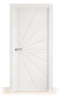 Puerta Maciza P-Radial de Interior Lacada Blanca