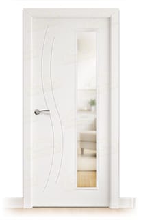 Puerta Maciza Panamá V1L de Interior Lacada Blanca 