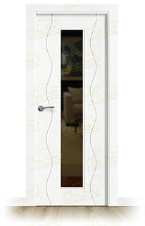 Puerta Maciza PL-3400 V1C de Interior Lacada Blanca 