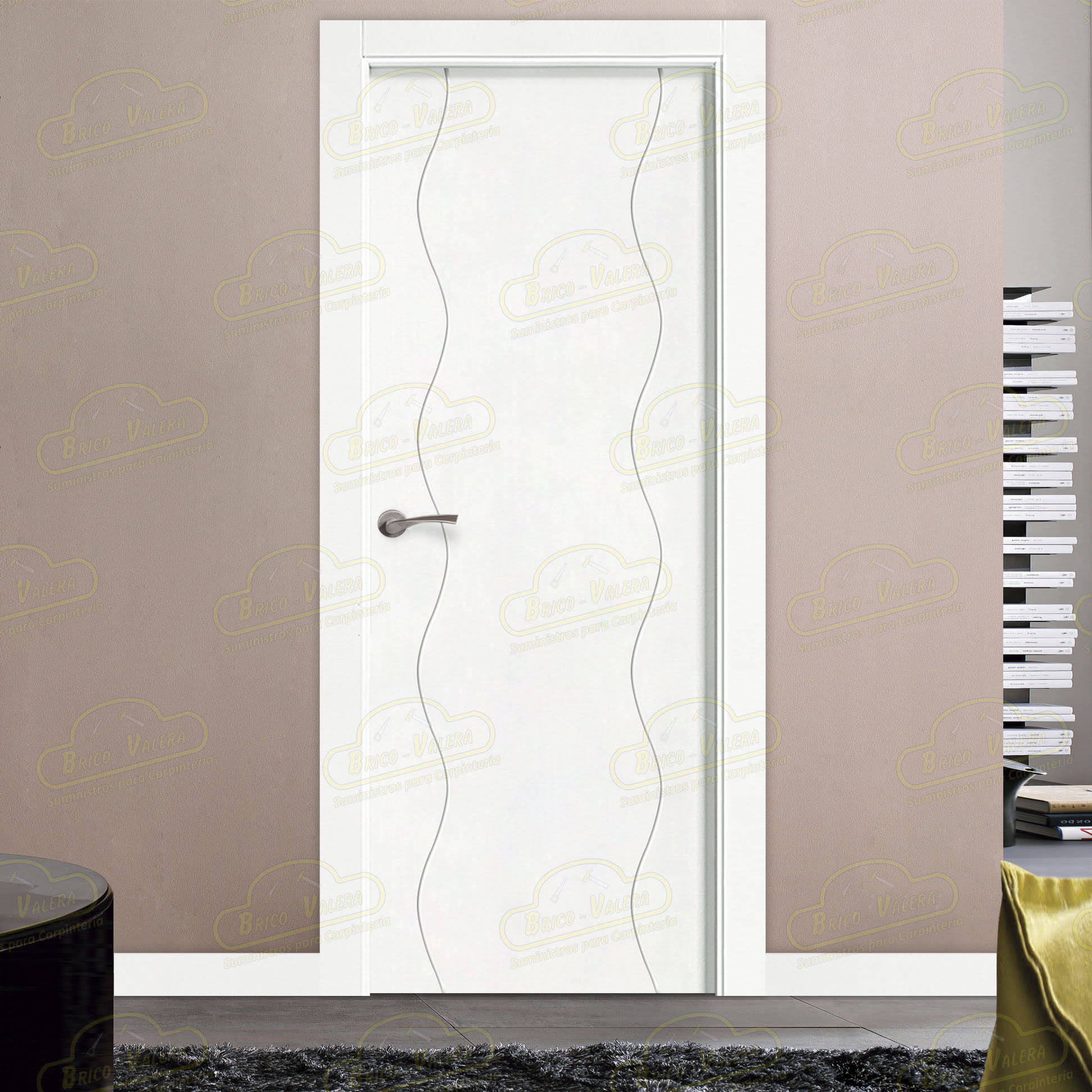 Puerta Maciza PL-3400 de Interior Lacada Blanca