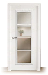 Puerta Maciza PL-3600 PV4 de Interior Lacada Blanca 