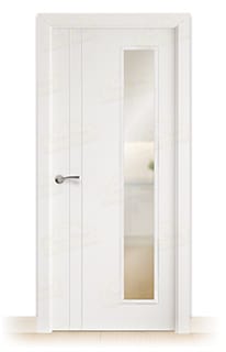 Puerta Maciza PV2 V1L de Interior Lacada Blanca 