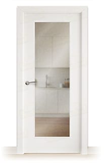 Puerta Maciza PV200 V1 de Interior Lacada Blanca 