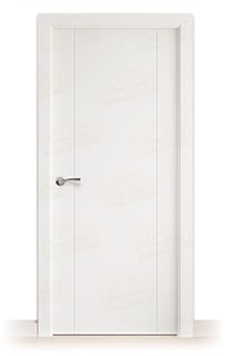 Puerta Maciza PVP1 de Interior Lacada Blanca 