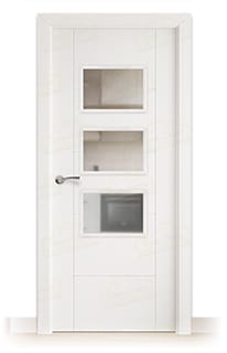 Puerta Maciza PVP5 BV3Z de Interior Lacada Blanca 