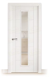 Puerta Maciza PVP5 V1C de Interior Lacada Blanca 