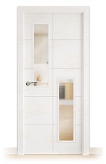 Puerta Maciza PVT10 V2 de Interior Lacada Blanca 