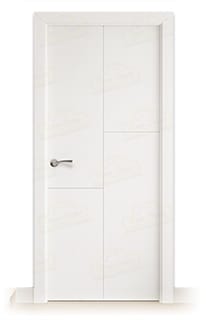 Puerta Maciza PVT4 de Interior Lacada Blanca