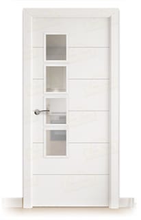 Puerta Maciza PVT7 BV4L de Interior Lacada Blanca 