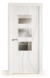 Puerta Maciza Ramblas BV3C de Interior Lacada Blanca 